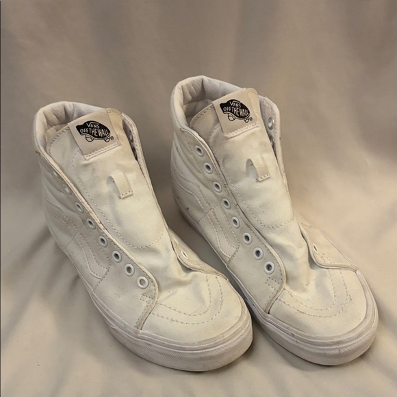 Vans Shoes - Vans White High-Top Canvas Sneakers